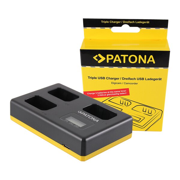 Patona USB Triple Ladegerät für Sony  NP-FW50