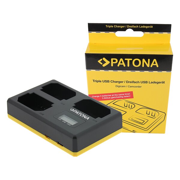 Patona USB Triple Ladegerät für Sony  NP-FZ100