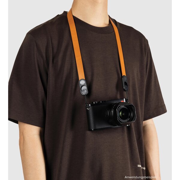Peak Design Form Leather Camera Strap  Amber Neck