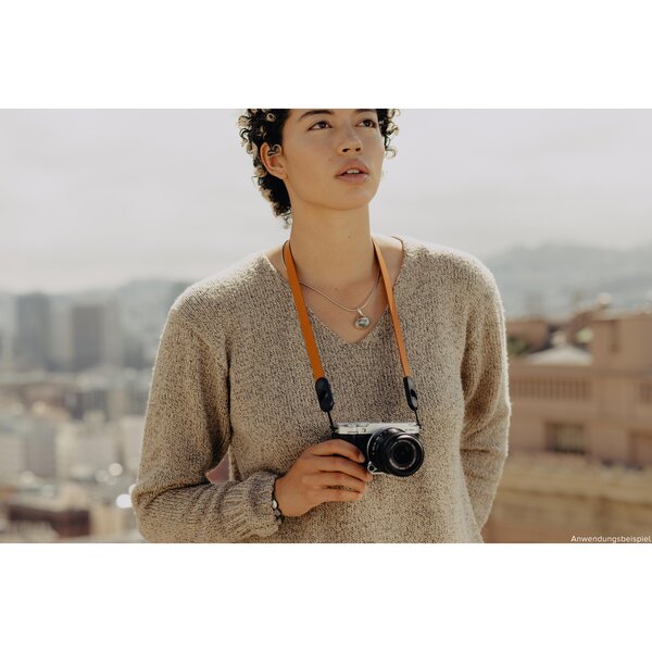 Peak Design Form Leather Camera Strap  Amber Neck