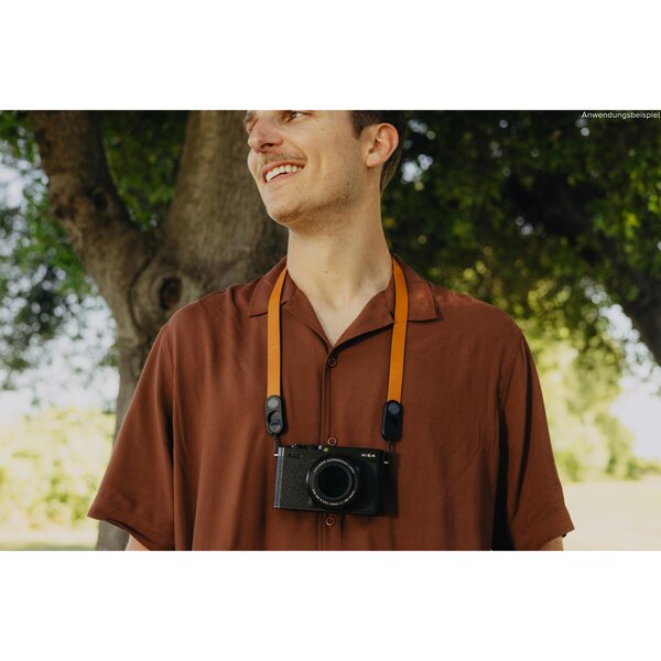 Peak Design Form Leather Camera Strap  Amber Neck