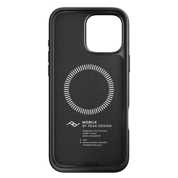Peak Design Mobile Everyday Magnet Case für Apple iPhone 16 Pro Max  Charcoal ohne Fingerschlaufe