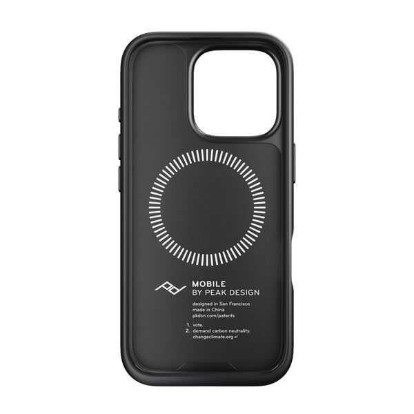 Peak Design Mobile Everyday Magnet Case für Apple iPhone 16 Pro  Schwarz ohne Fingerschlaufe