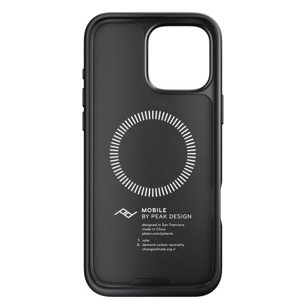 Peak Design Mobile Everyday Magnet Case für Apple iPhone 16 Pro Max  Black ohne Fingerschlaufe