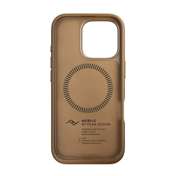 Peak Design Mobile Everyday Magnet Case für Apple iPhone 16 Pro  Tan ohne Fingerschlaufe