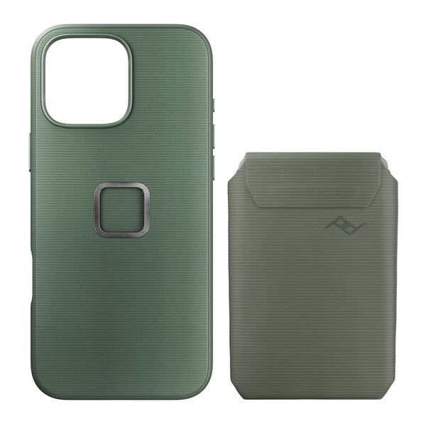 Peak Design Mobile Everyday Case für iPhone 16 Pro Max + Wallet Slim  Sage ohne Fingerschlaufe