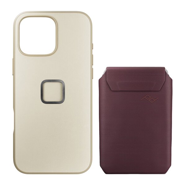 Peak Design Mobile Everyday Case für iPhone 16 Pro Max + Wallet Slim  Bone & Eclipse ohne Fingerschlaufe