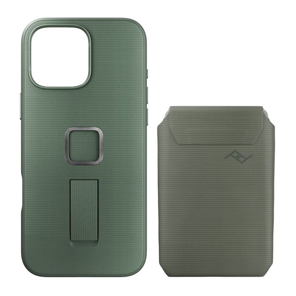 Peak Design Mobile Everyday Case für iPhone 16 Pro Max + Wallet Slim  Sage mit Fingerschlaufe