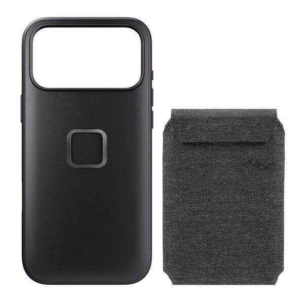 Peak Design Mobile Everyday Case für iPhone 17 Pro Max + Wallet Slim  Schwarz & Charcoal ohne Fingerschlaufe