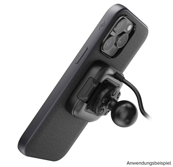 Peak Design Mobile Motorradhalterung 1-Zoll Kugeladapter mit Sicherung  mit Ladefunktion