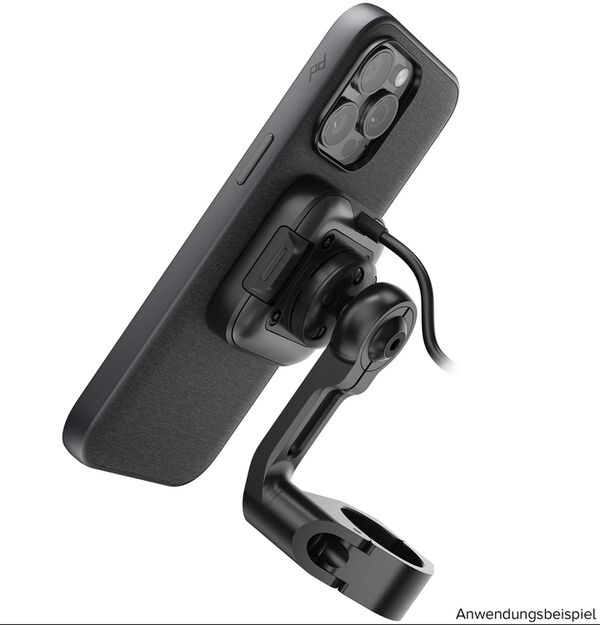 Peak Design Mobile Motorradhalterung v2  mit Ladefunktion Schwarz