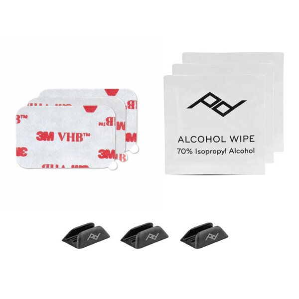 Peak Design Mobile Set mit Ersatz-VHB Klebepads und Kabelclips für Car Mount 