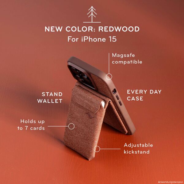 Peak Design Mobile Wallet Stand Karten-Portemonnaie mit Standfunktion  Redwood