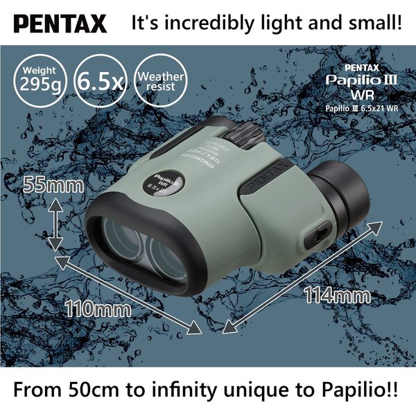 Pentax Fernglas Papilio III 8,5x21 WR  oliv