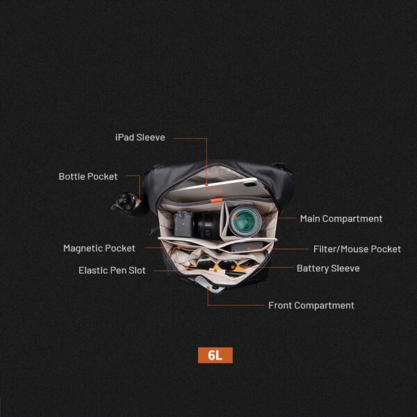 PGYTECH OneGo Solo V2  Obsidian 6L