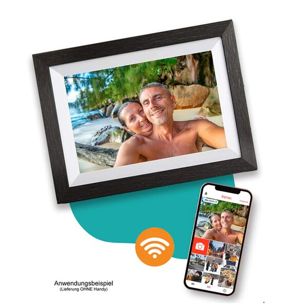 Pora Digitaler Bilderrahmen 10 WF-105T  BL schwarz Holz