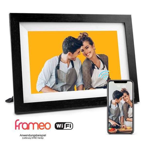 Pora Digitaler Bilderrahmen 8 WF-805T  BL Holz schwarz