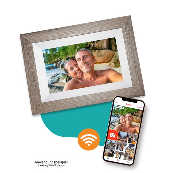 Pora Digitaler Bilderrahmen 8 WF-805T  DB dunkelbraun