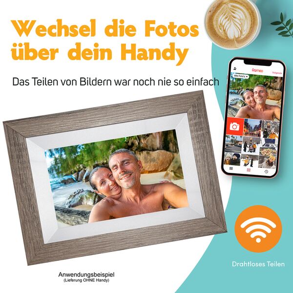 Pora Digitaler Bilderrahmen 8 WF-805T  DB dunkelbraun