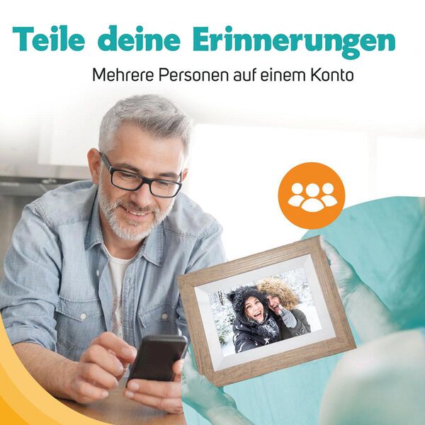 Pora Digitaler Bilderrahmen 8 WF-805T  LB hellbraun