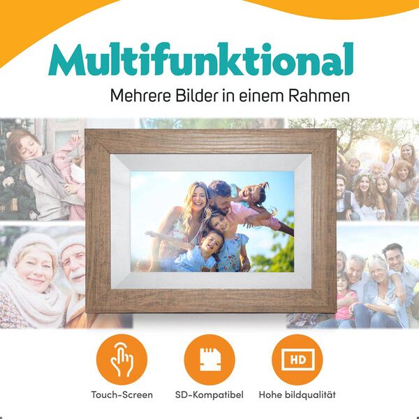 Pora Digitaler Bilderrahmen 8 WF-805T  LB hellbraun