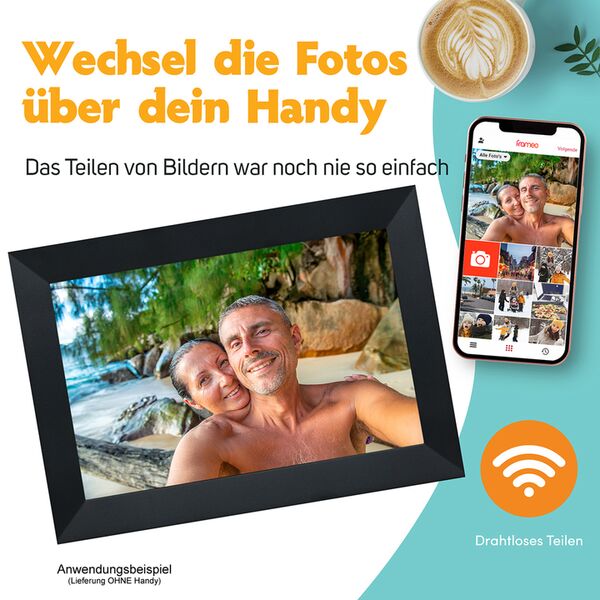 Pora 8 WF-805T schwarz Digitaler Bilderrahmen 