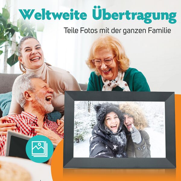 Pora 8 WF-805T schwarz Digitaler Bilderrahmen 