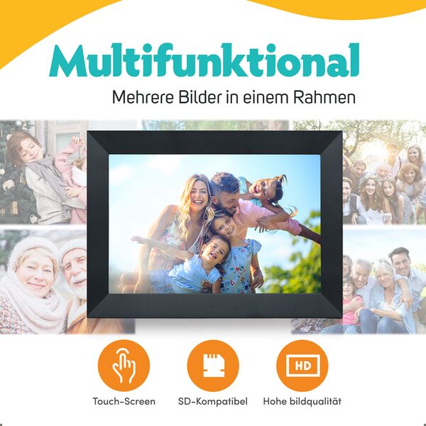 Pora 8 WF-805T schwarz Digitaler Bilderrahmen 