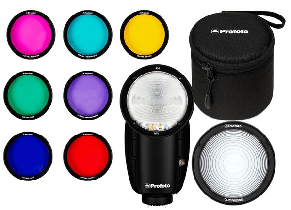 Profoto A10 Fujifilm + Clic Color Effects Kit + Clic Fresnel 