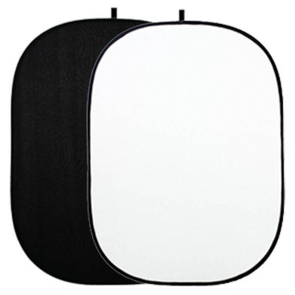 Quenox Falthintergrund 150 x 200 cm 2-in-1 schwarz-weiß 