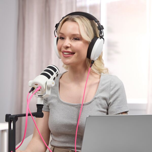 Rode PodMic USB Podcast Mikrofon  weiß