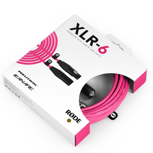 Rode Premium XLR Mikrofonkabel  6 Meter rosa