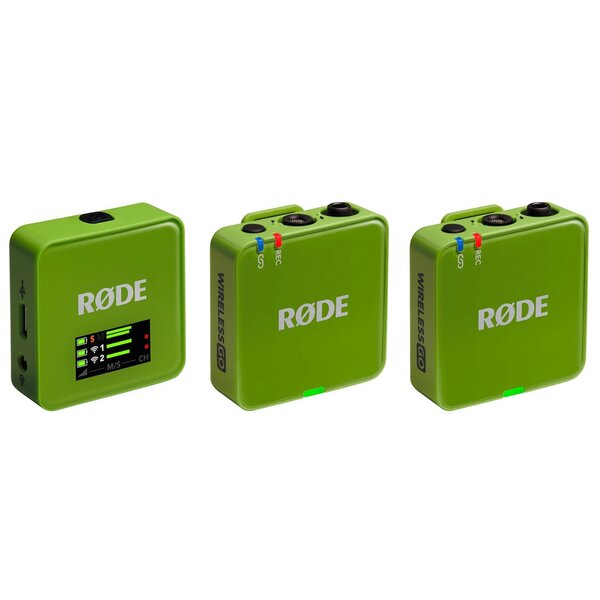 Rode Wireless GO (Gen. 3) digitales Mikrofonsystem, 2-Kanal, drahtlos  green