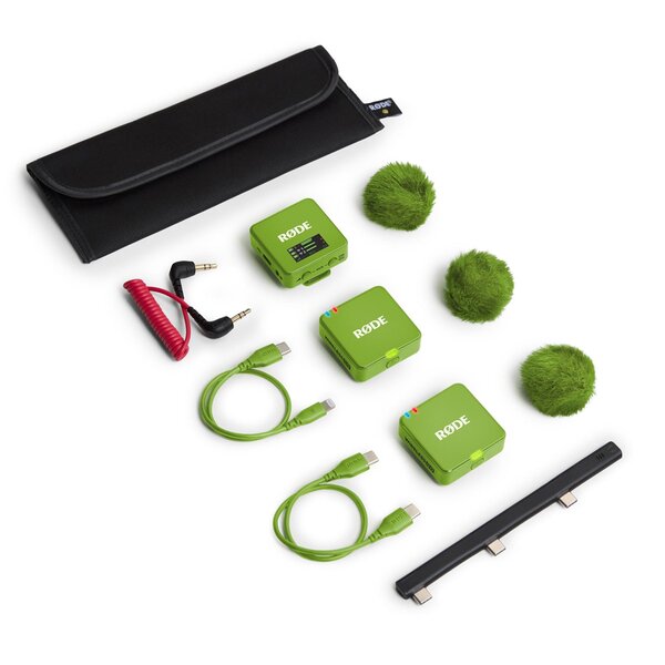 Rode Wireless GO (Gen. 3) digitales Mikrofonsystem, 2-Kanal, drahtlos  green
