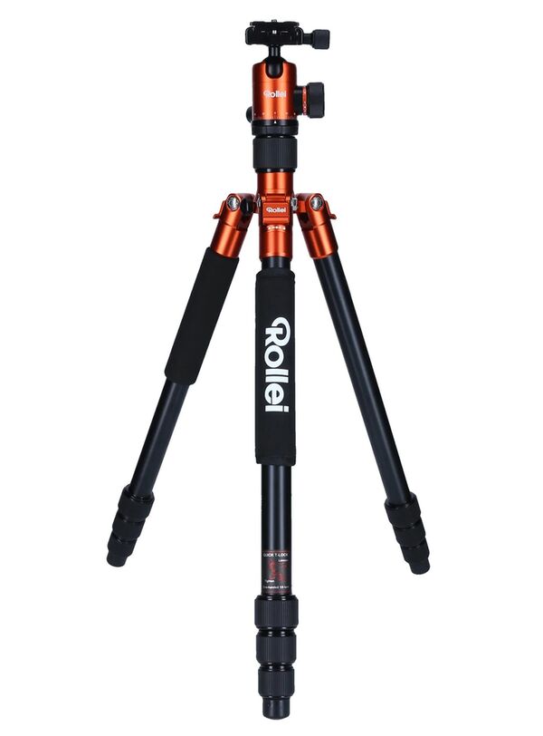 Rollei C5i Alu 159cm (IE) inkl. Kugelkopf FPH-52Q + Tasche  orange