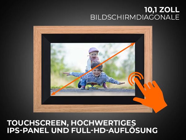 Rollei Smarter Bilderrahmen WiFi 105 Holzoptik  braun