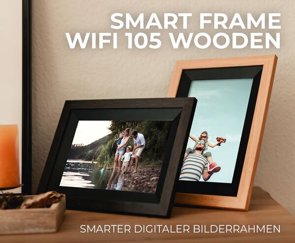 Rollei Smarter Bilderrahmen WiFi 105 Holzoptik  braun