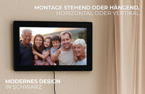 Rollei Smarter Bilderrahmen WiFi  schwarz 150