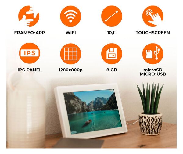 Rollei Smarter Bilderrahmen WiFi  weiß 100