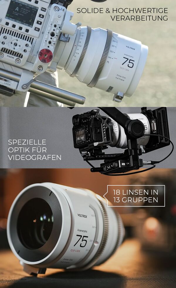 Viltrox Anamorphic Cine-Objektiv 75 mm T/2.0 1.33x  PL-Mount