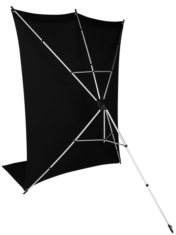 Rollei X-Drop Hintergrundstativ + Hintergrund 3,0m  schwarz