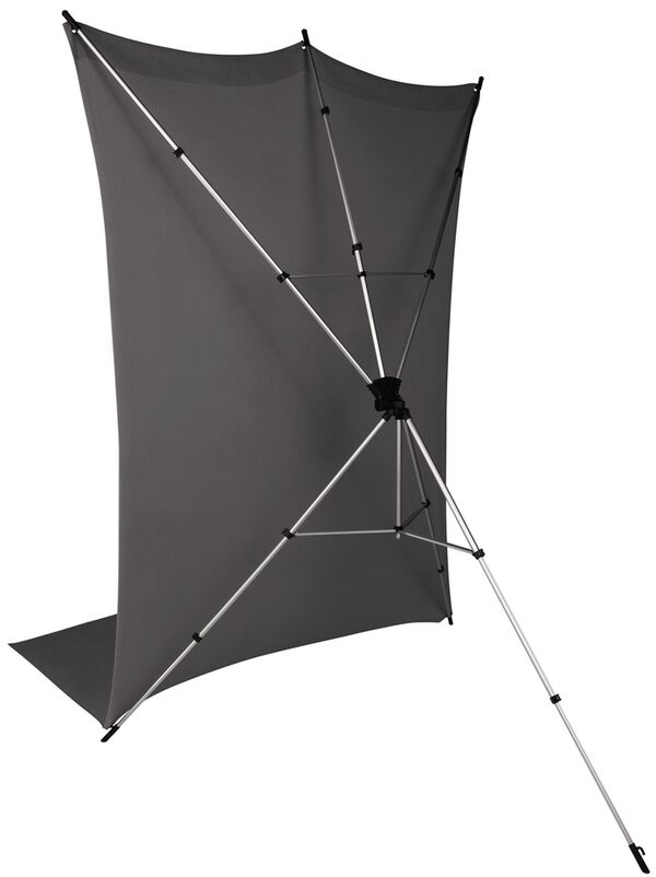 Rollei X-Drop Hintergrundstativ + Hintergrund 3,0m  grau