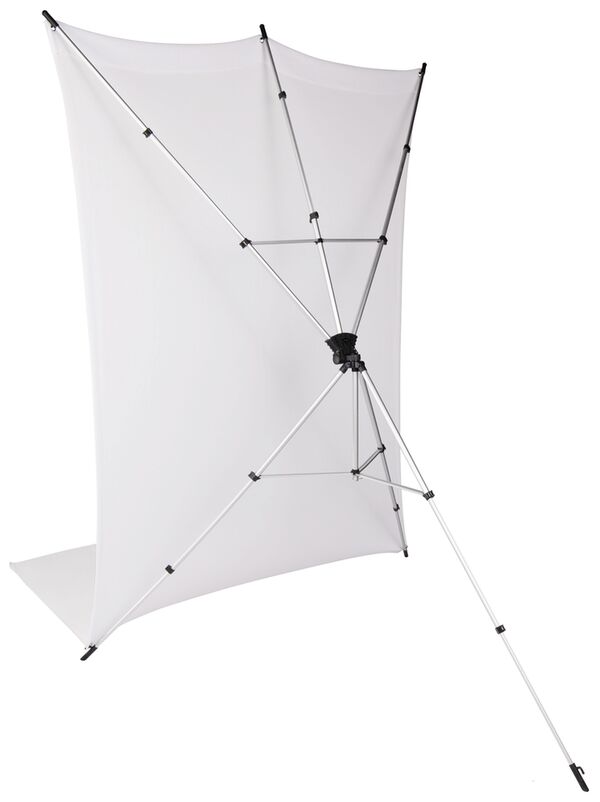 Rollei X-Drop Hintergrundstativ + Hintergrund 3,0m  weiß