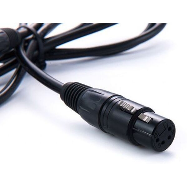 Rolux 4 Pins XLR Female mit 4 Pins Male Verbindungskabel RL-C7 