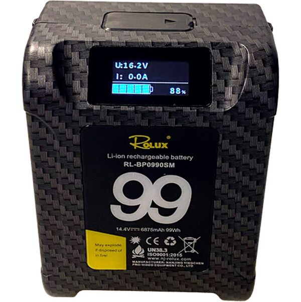 Rolux Smart V-Mount Akku RL-BP0990SM 99Wh 14,4V 6875mAh 