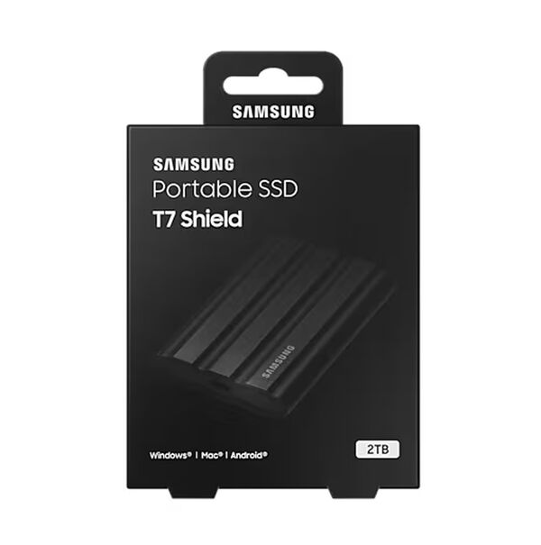Samsung SSD T7 Shield, USB-C, externe Festplatte  2 TB Schwarz 