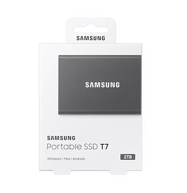 Samsung SSD T7, USB-C externe Festplatte  2 TB Titan Grau