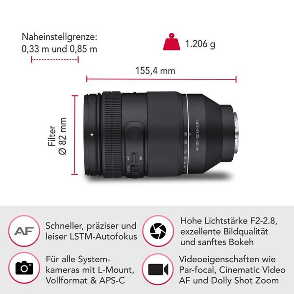 Samyang AF 35-150 f/2.0-2,8  L Mount