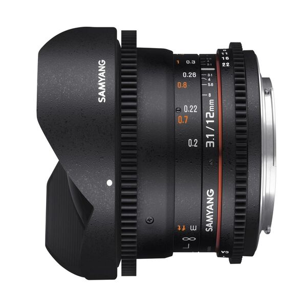 Samyang MF 12mm T/3,1 Fisheye Video  Canon EF