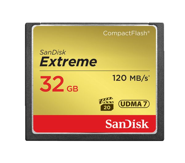 SanDisk Extreme, Compact Flash, 120MB/s  32 GB